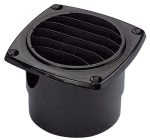 Ventilrist 125x125mm m/100mm Slangestuss Hvit